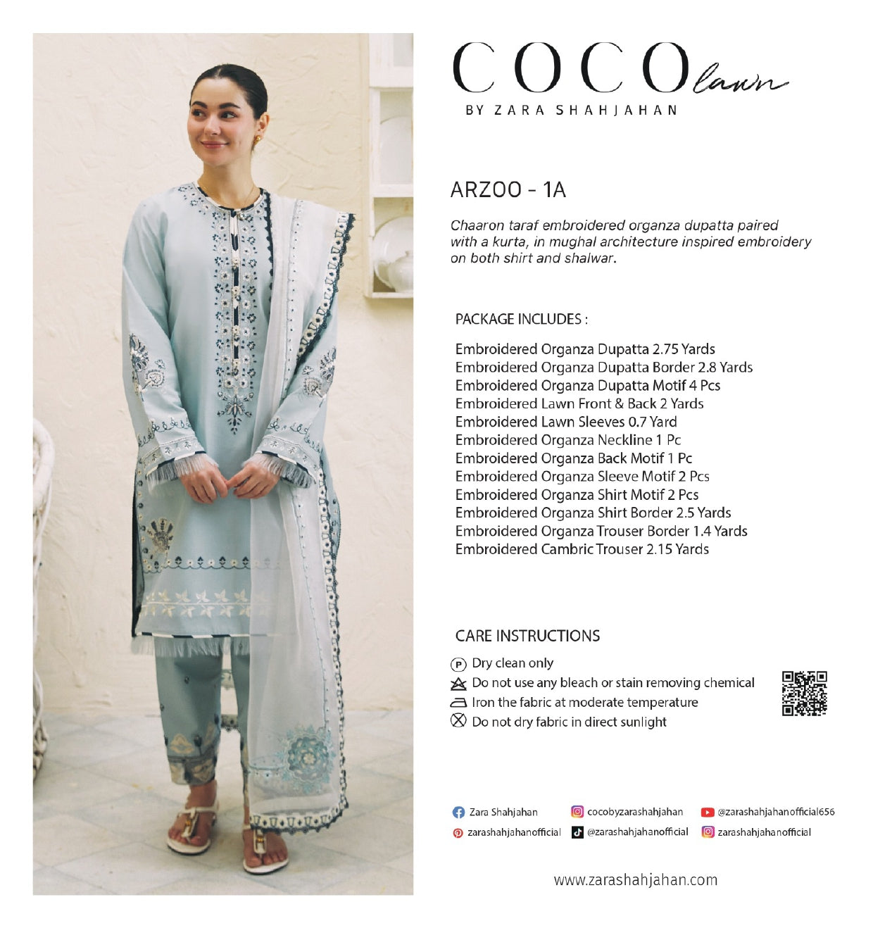 01A -ARZOO - COCO LAWN UNSTITCHED 24