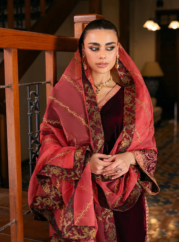 ZAINAB CHOTTANI VELVET UNSTITCHED AIMA