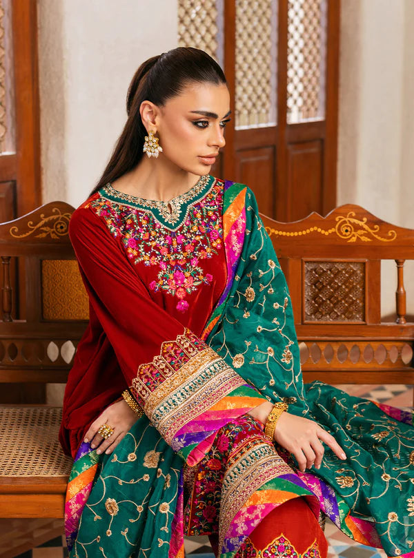 ZAINAB CHOTTANI VELVET UNSTITCHED SIFA