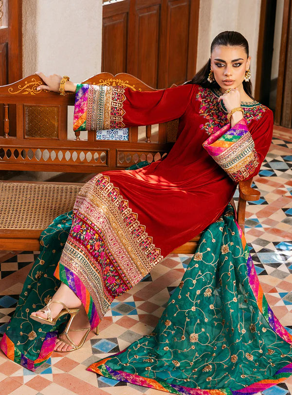 ZAINAB CHOTTANI VELVET UNSTITCHED SIFA