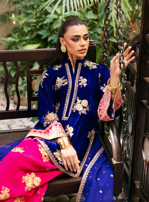 ZAINAB CHOTTANI VELVET UNSTITCHED JIA