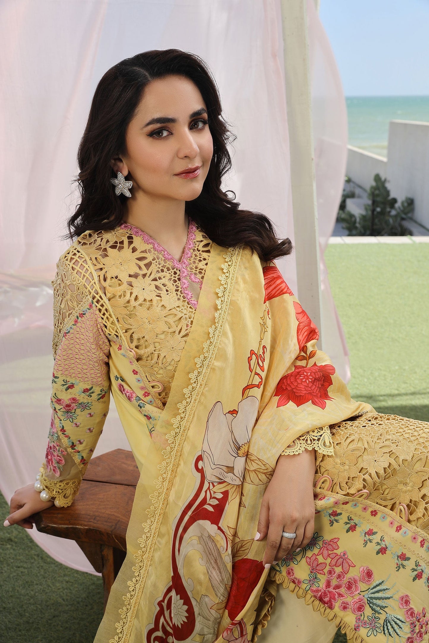 Maryam Hussain Luxury Lawn - Tropica