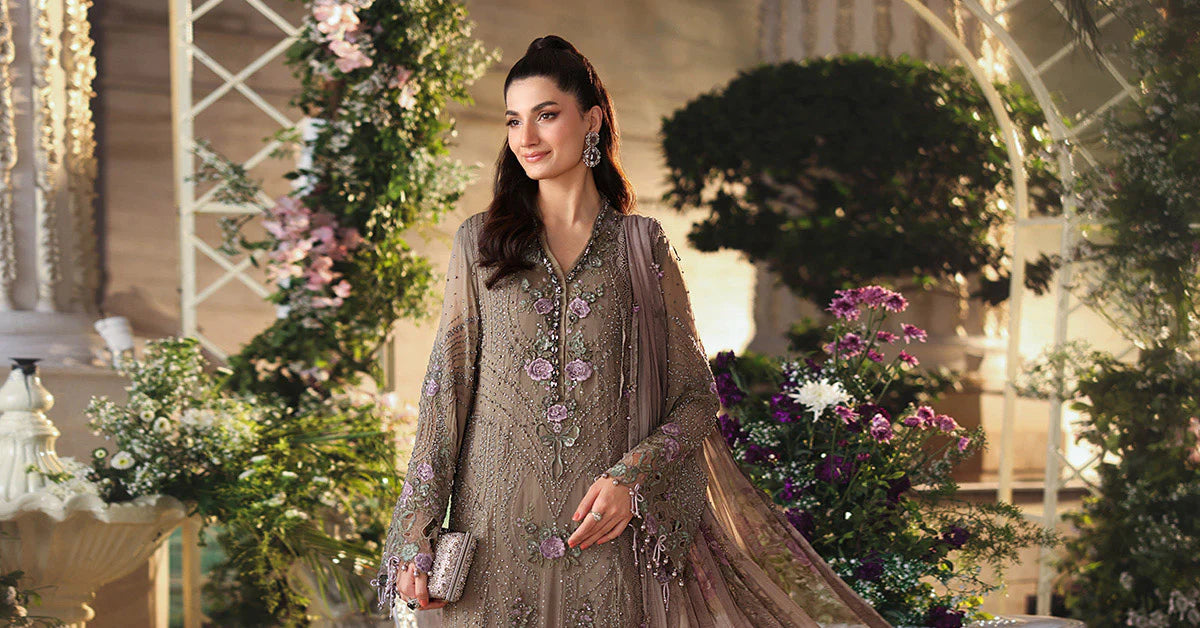 Maria B Chiffon 102-Muted Mocha Brown
