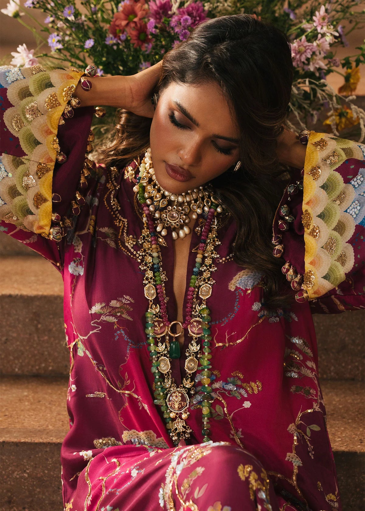 Crimson Prints :Laila -Plum
