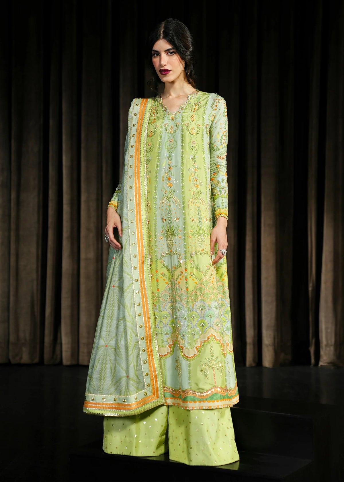 Crimson Prints :Rangralli - Lime