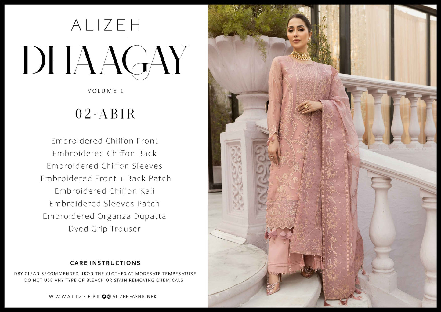 D02 ABIR - ALIZEH FORMALS (DHAAGAY) CHIFFON