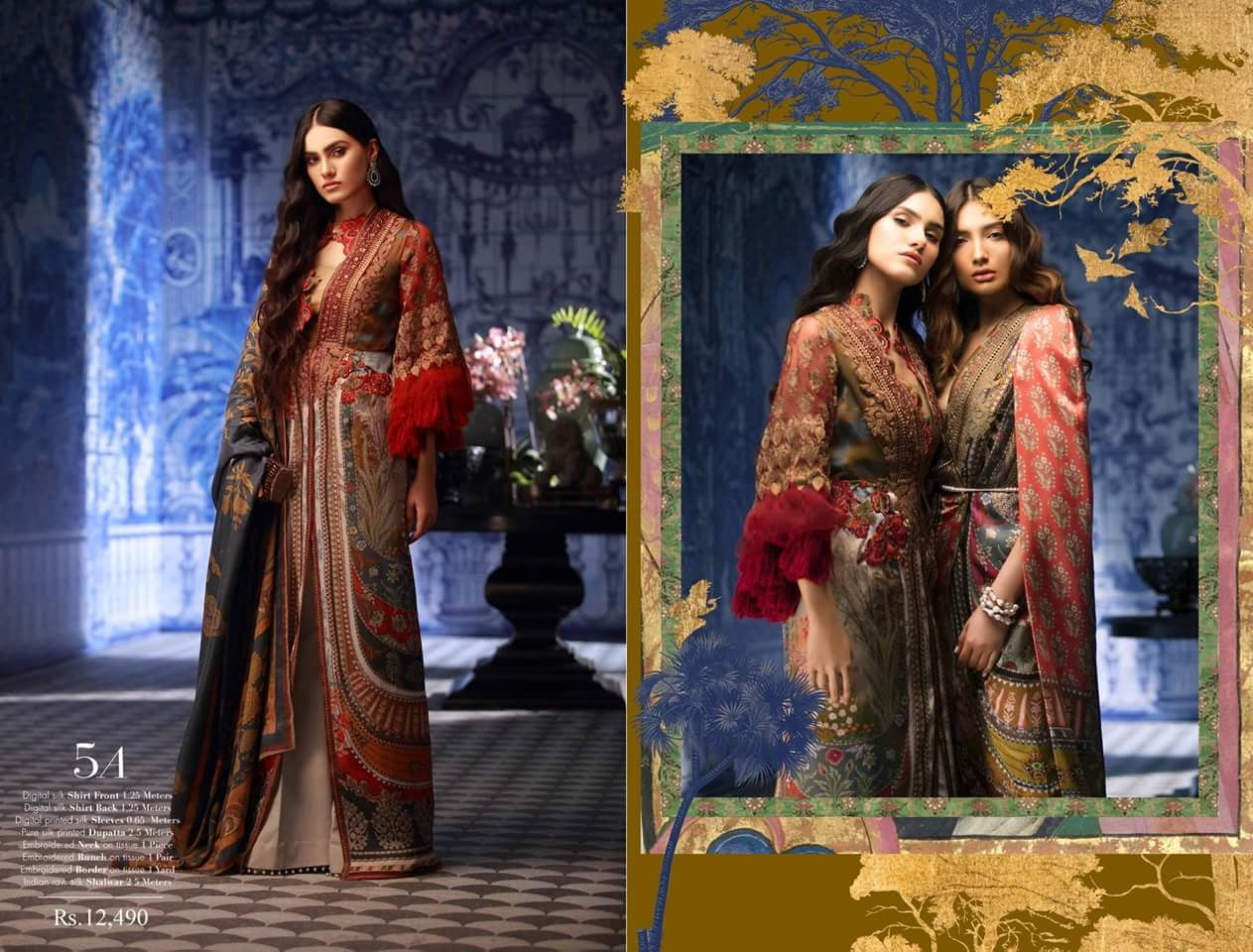 Sana Safinaz SIlk / Chiffon URBAN ROSE 05A