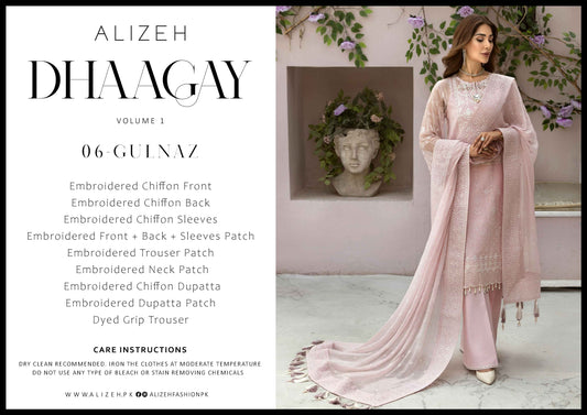 D06 GULNAZ - ALIZEH FORMALS (DHAAGAY) CHIFFON