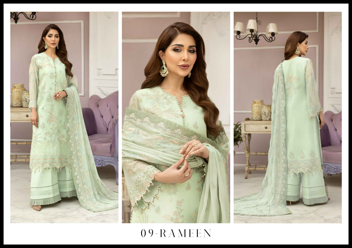 D09 RAMEEN- ALIZEH FORMALS (DHAAGAY) CHIFFON