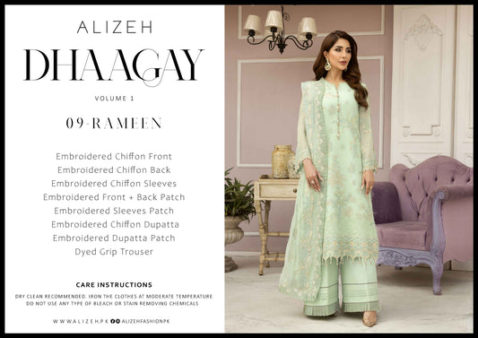 D09 RAMEEN- ALIZEH FORMALS (DHAAGAY) CHIFFON