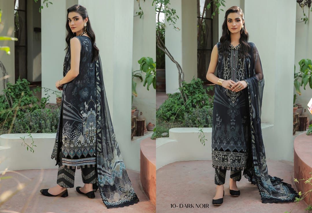 D10 Dark Noir - FARASHA LAWN VOL 2`22