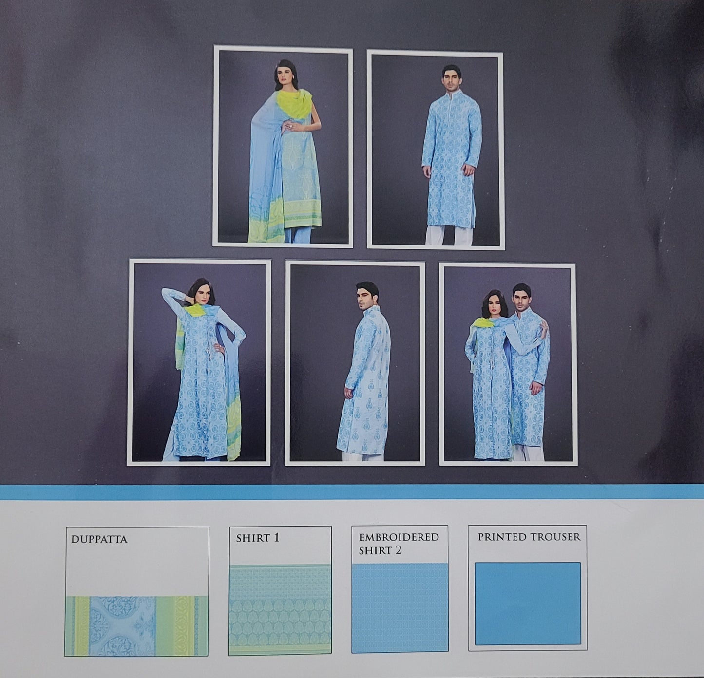 HSY Lawn Prints - Persia Blue