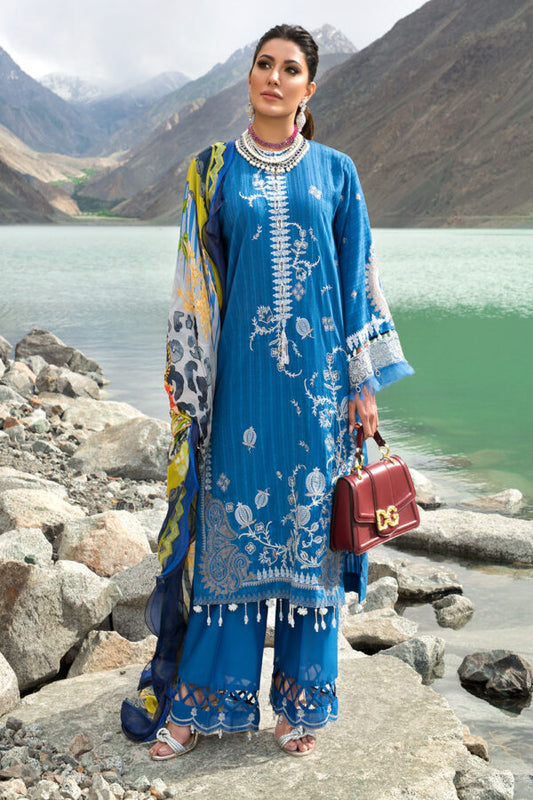 Nisa Hussain Lawn - NHL03 - Balein Blue