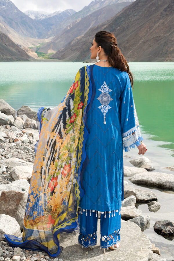 Nisa Hussain Lawn - NHL03 - Balein Blue