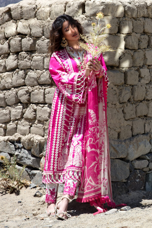 Nisa Hussain Lawn - NHL04 - Rubellite