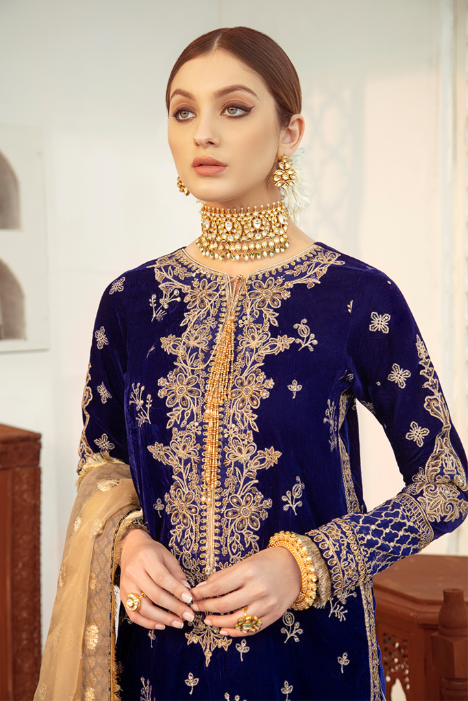 Qalamkar Luxury Velvet V-02
