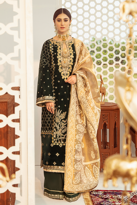 Qalamkar Luxury Velvet  V-06