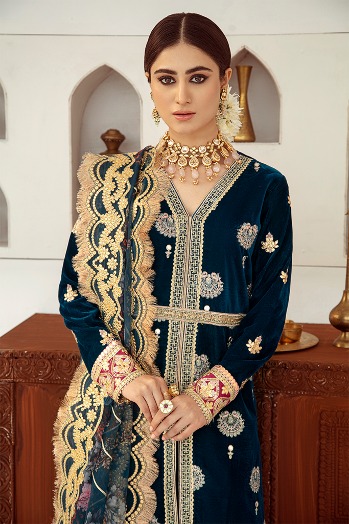 Qalamkar Luxury Velvet V-07