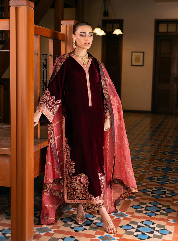 ZAINAB CHOTTANI VELVET UNSTITCHED AIMA