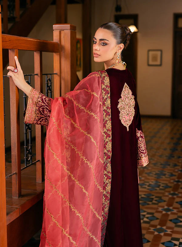 ZAINAB CHOTTANI VELVET UNSTITCHED AIMA