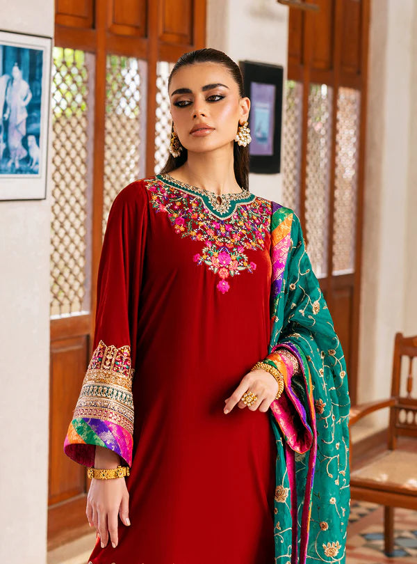 ZAINAB CHOTTANI VELVET UNSTITCHED SIFA