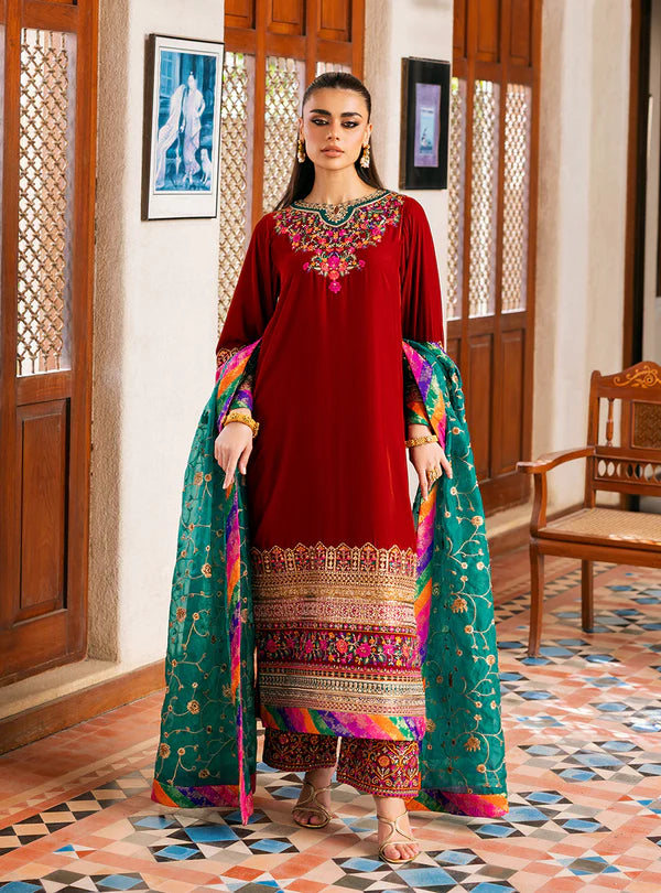 ZAINAB CHOTTANI VELVET UNSTITCHED SIFA