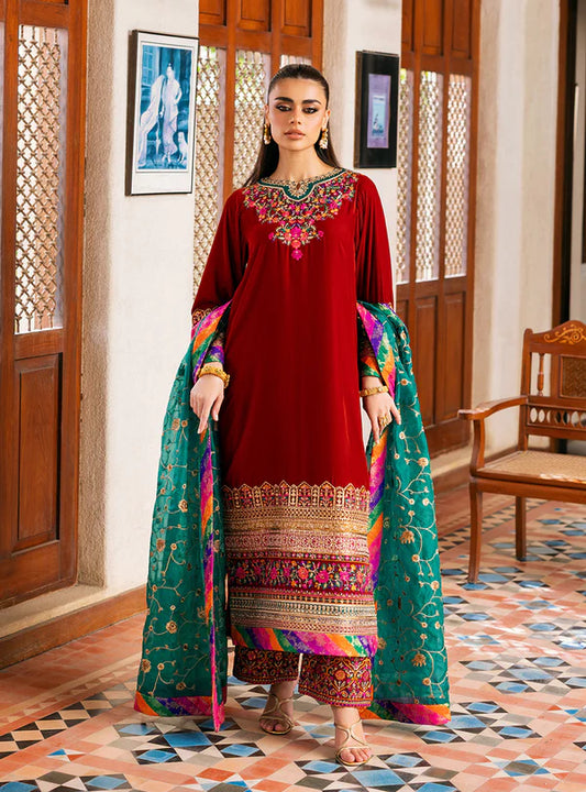 ZAINAB CHOTTANI VELVET UNSTITCHED SIFA