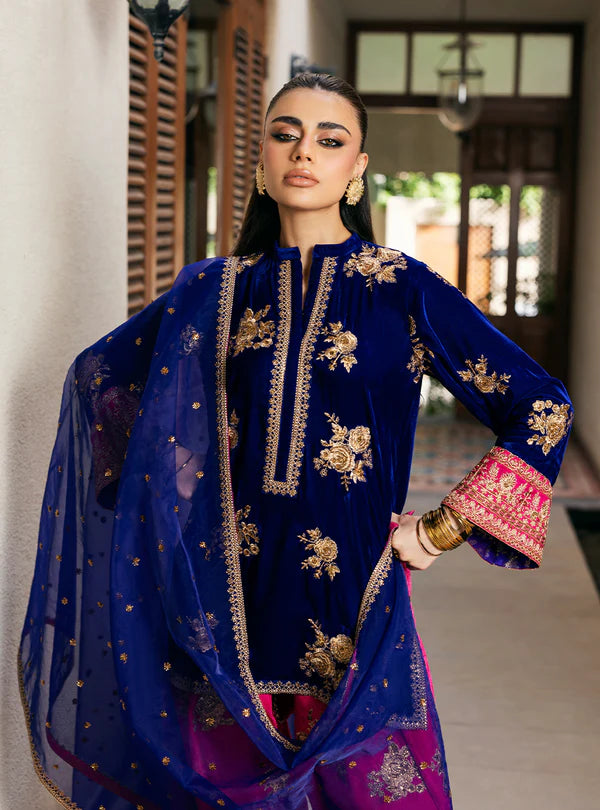 ZAINAB CHOTTANI VELVET UNSTITCHED JIA