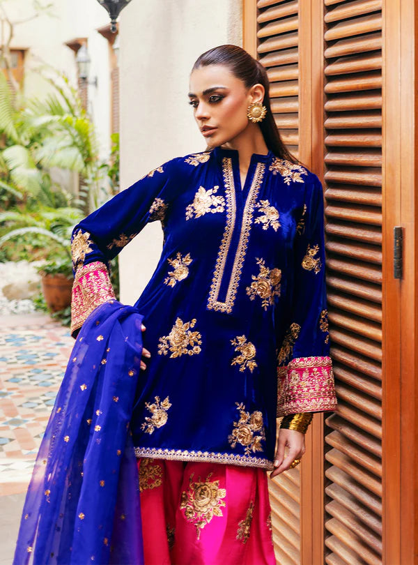 ZAINAB CHOTTANI VELVET UNSTITCHED JIA