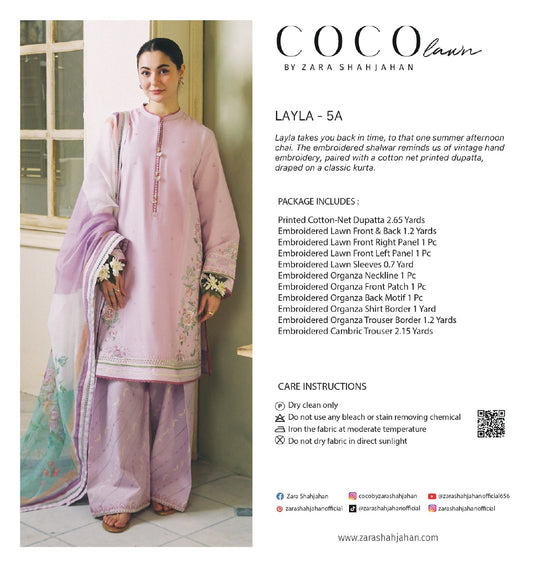 05A -LAYLA -  COCO LAWN UNSTITCHED 24
