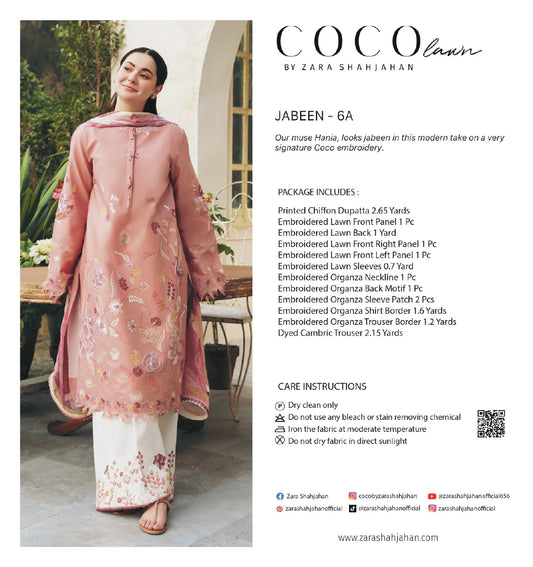 06A -JABEEN -  COCO LAWN UNSTITCHED 24