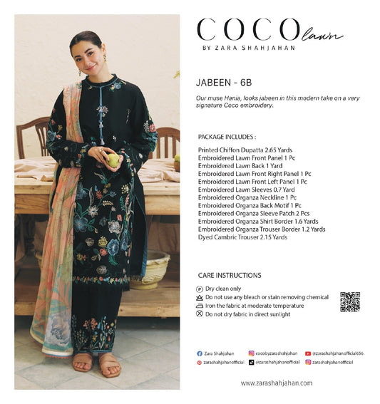 06B -JABEEN -  COCO LAWN UNSTITCHED 24