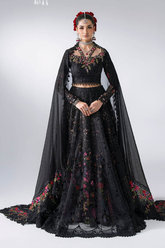 MARIA-B-EMBROIDERED CHIFFON BD-3101-Obsidian Garden
