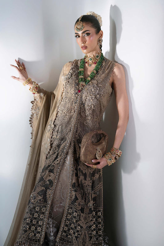 MARIA-B-EMBROIDERED CHIFFON BD-3102-Antique Bronze