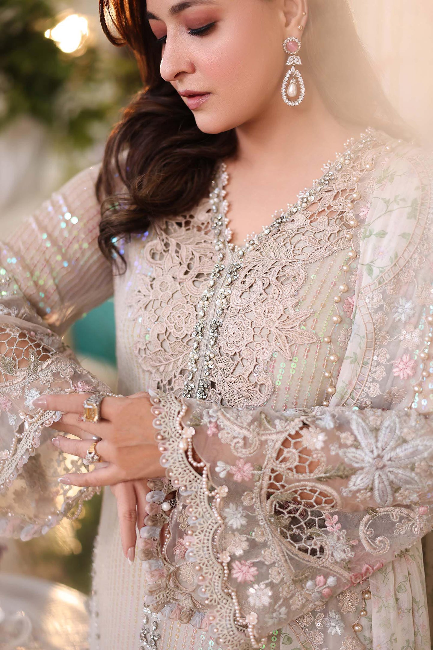 Maria B Chiffon 107-Ivory Beige