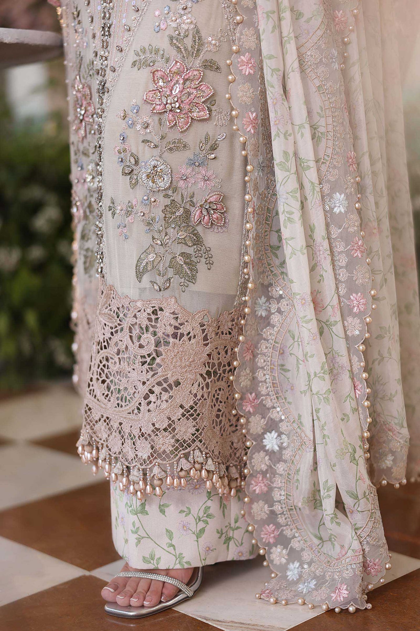 Maria B Chiffon 107-Ivory Beige