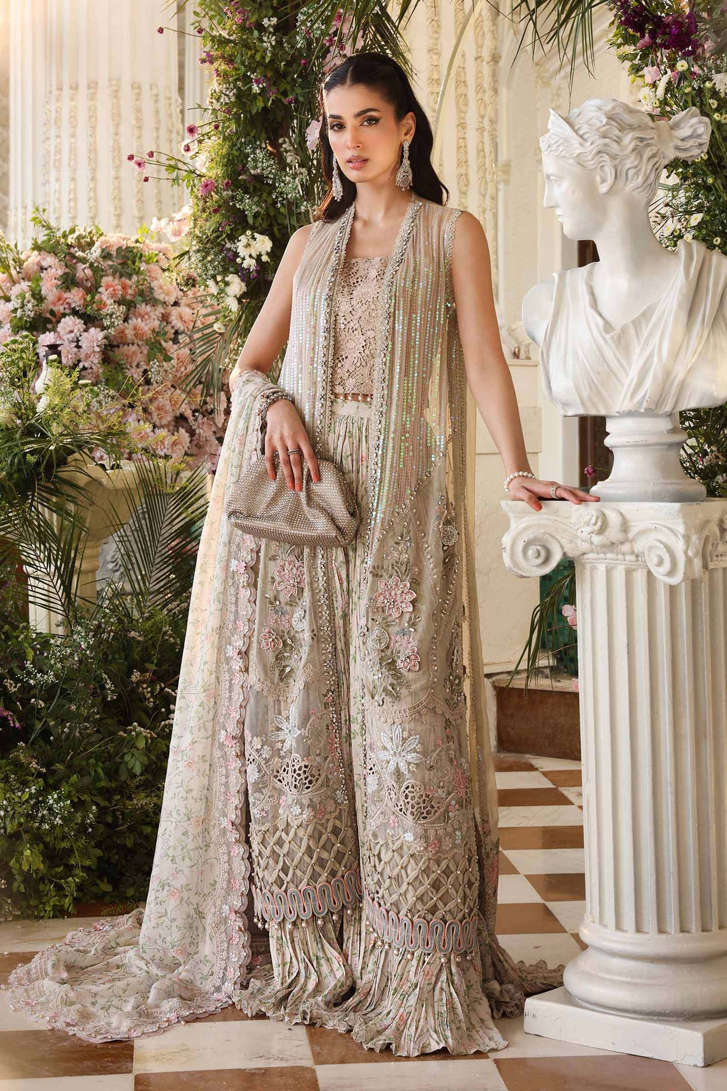 Maria B Chiffon 107-Ivory Beige