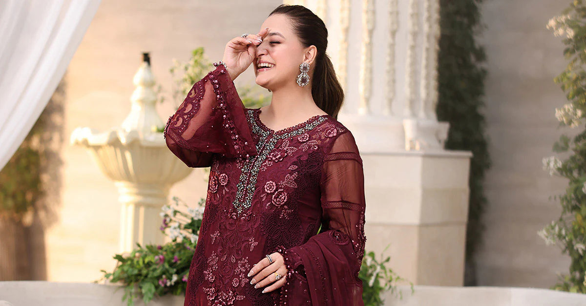 Maria B 108-Burgundy