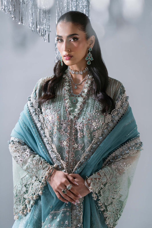 MARIA B EMBROIDERED CHIFFON BD-3107 Sea Green