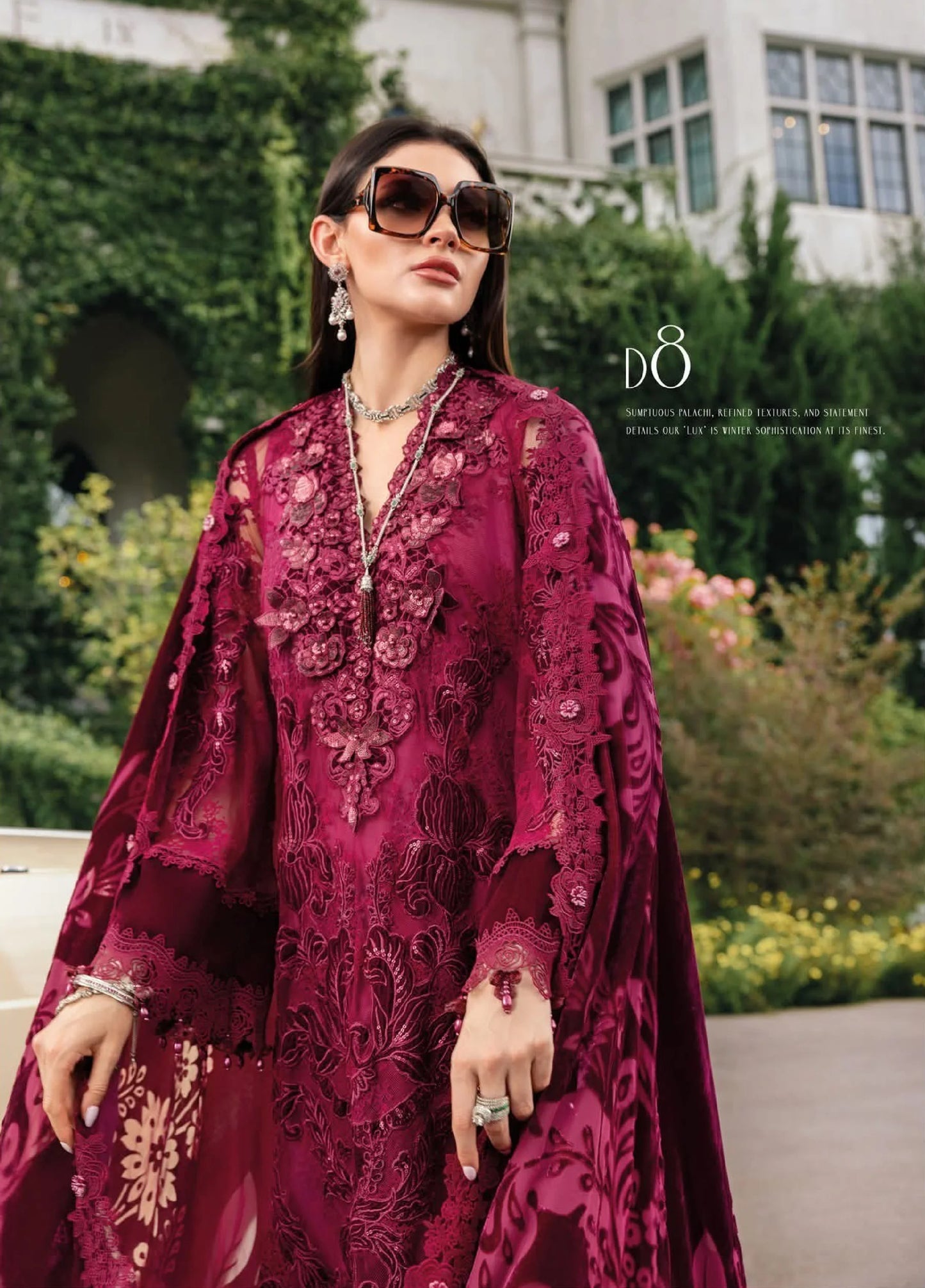 Maria B Unstitched Embroidered Velvet D8