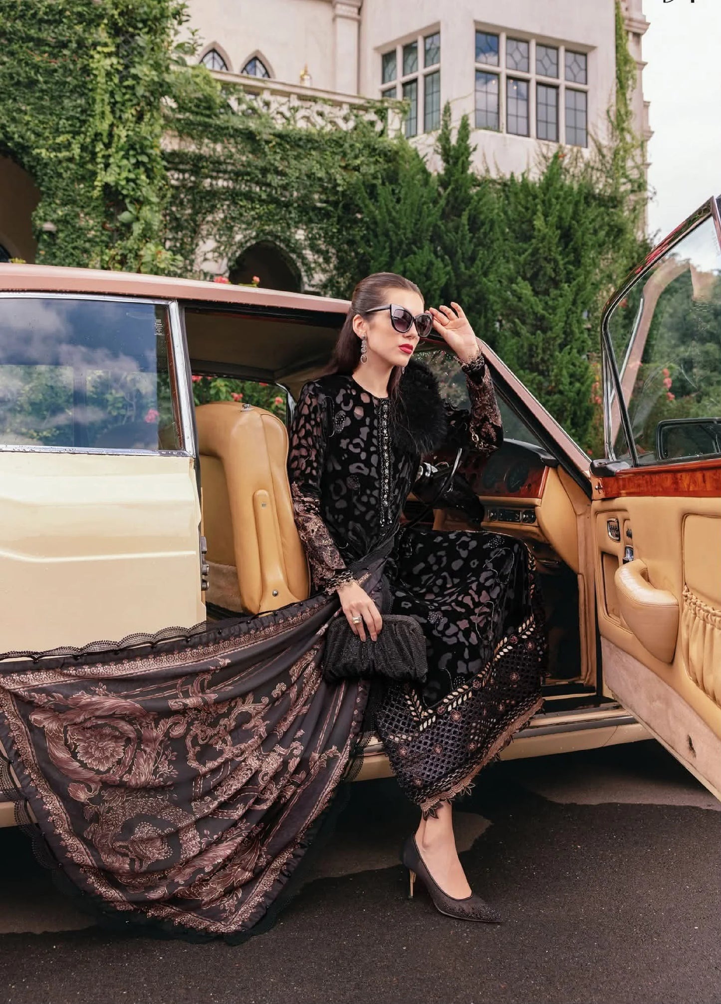 Maria B Unstitched Embroidered Velvet D1