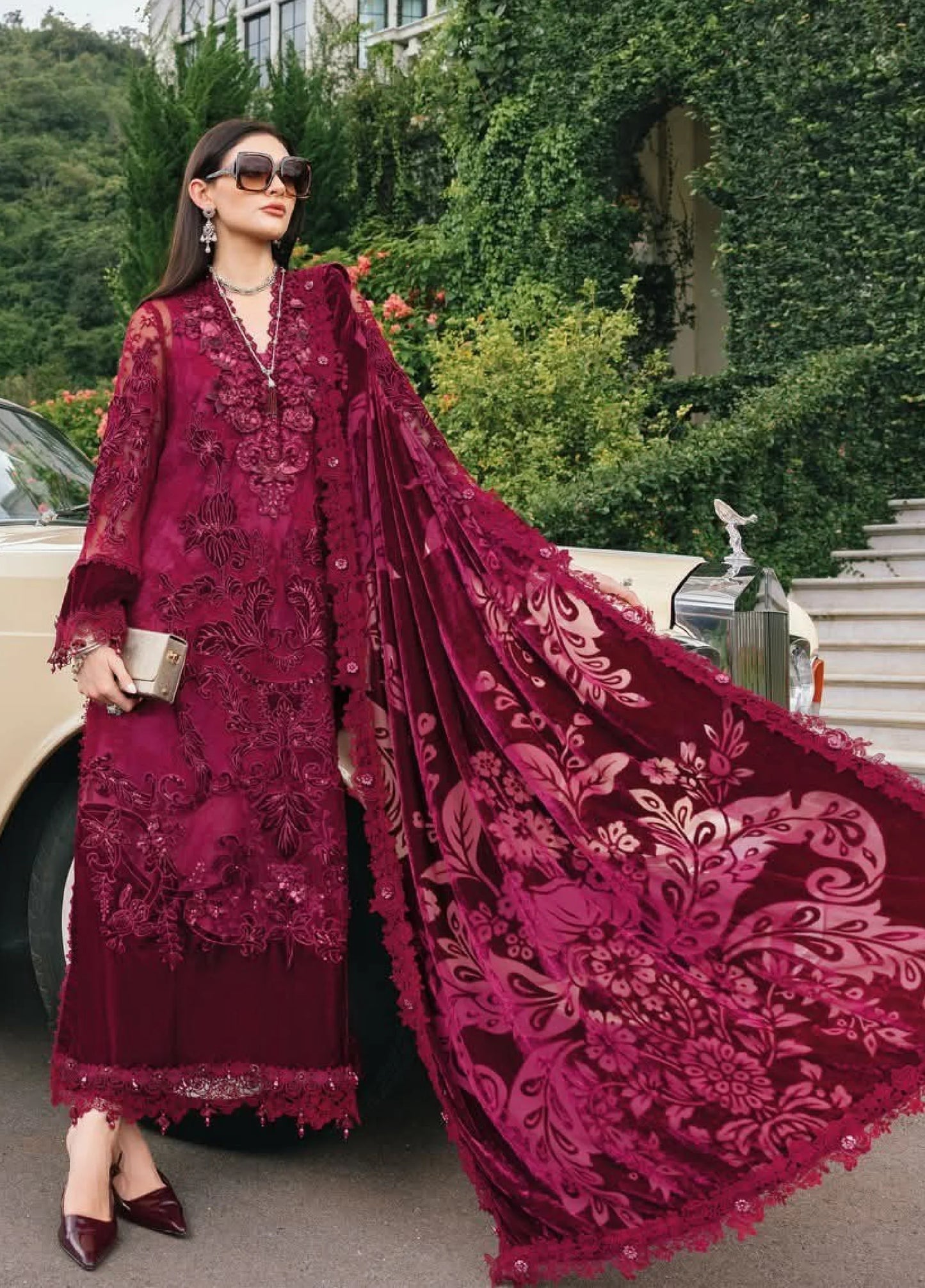 Maria B Unstitched Embroidered Velvet D8