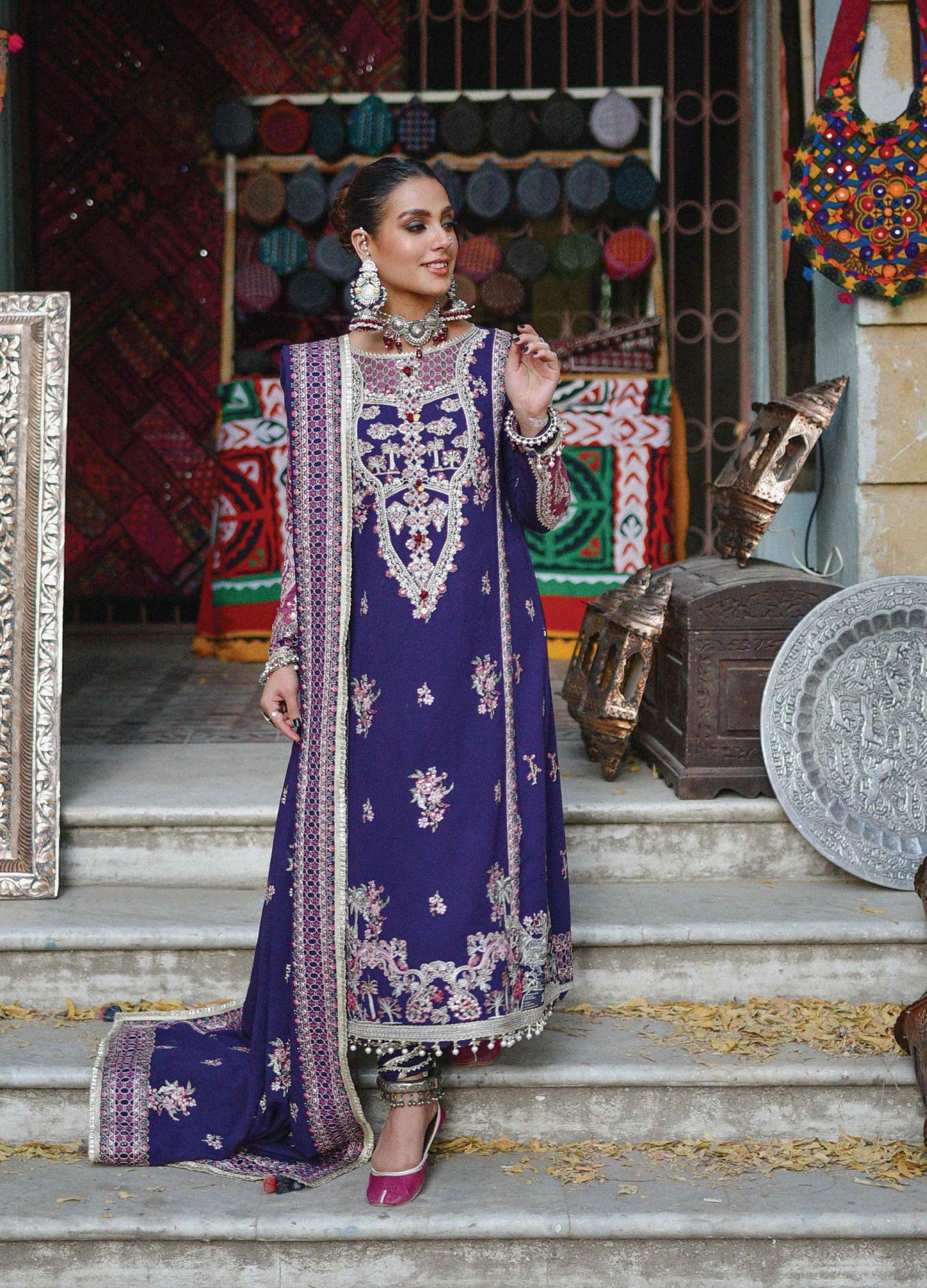 K08 -JIYA-  Qalamkar Luxury Shawl Collection