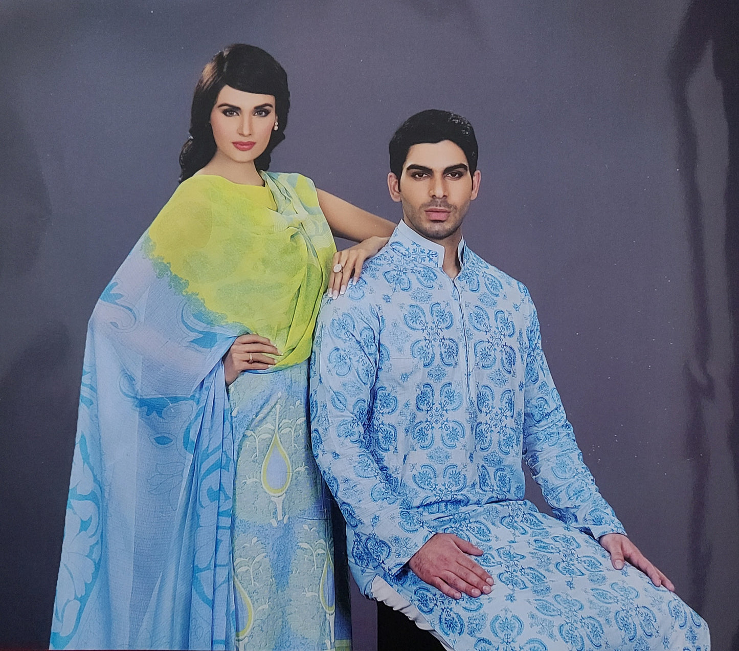 HSY Lawn Prints - Persia Blue